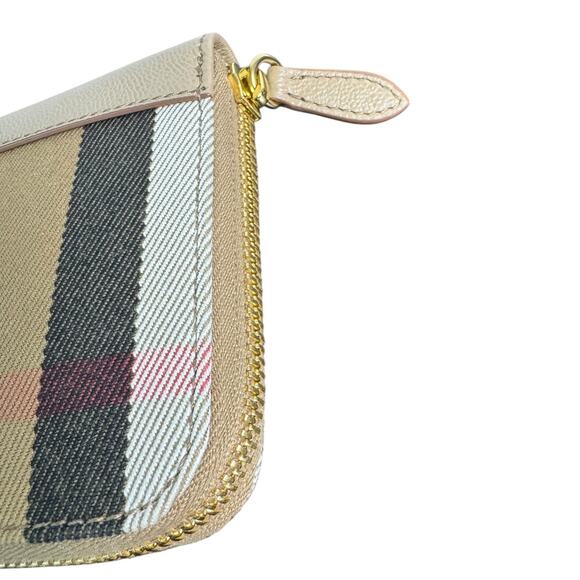 NWT Burberry Signature Plaid Canvas-Leather Long Wallet - Picture 7 of 13